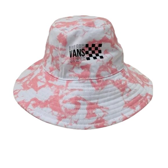 Vans Accessories - Vans Pink and White Marble Bucket Hat 100% Cotton